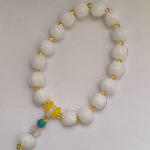 Pulsera ágata blanca
