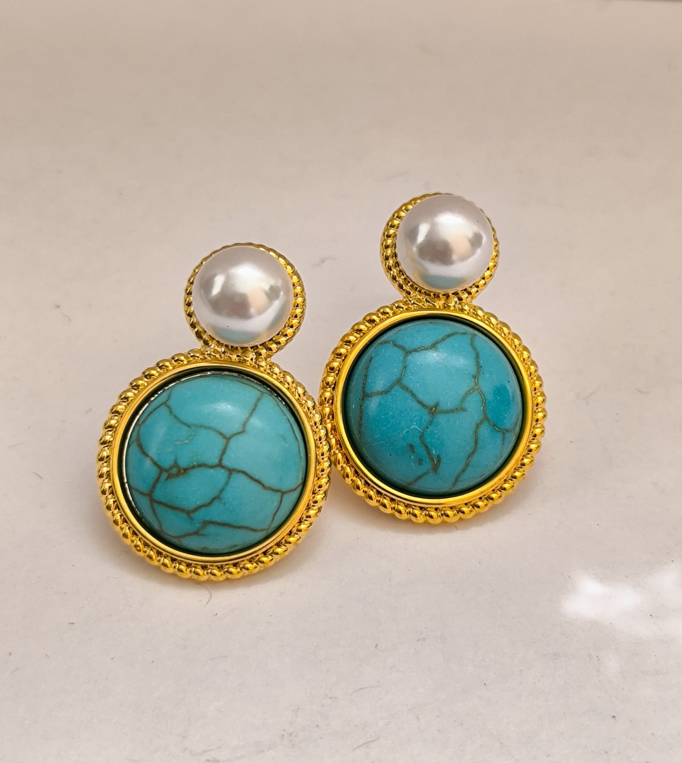 Aretes Piedra Turquesa